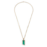 14k Yellow Gold 5.97 Carat Genuine Natural Emerald Pendant w/Diamonds GIA #J7590