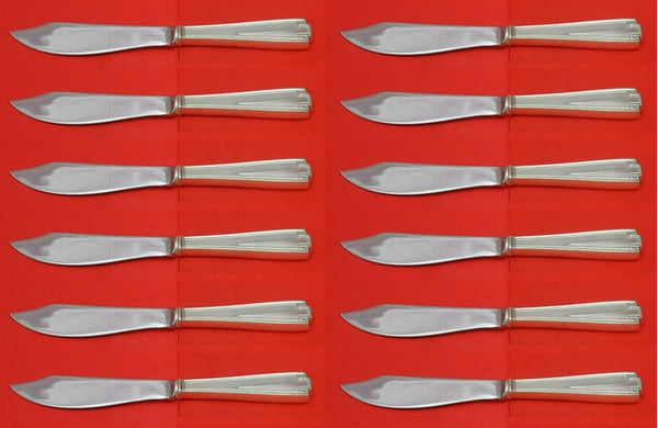 Etruscan by Gorham Sterling Silver Fish Knife Custom Set 12 pcs 8 1/4"