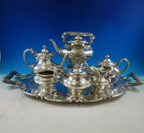 Princess by Towle Sterling Silver Tea Set 7pc with Leaves Scrolls #7629 (#4930)