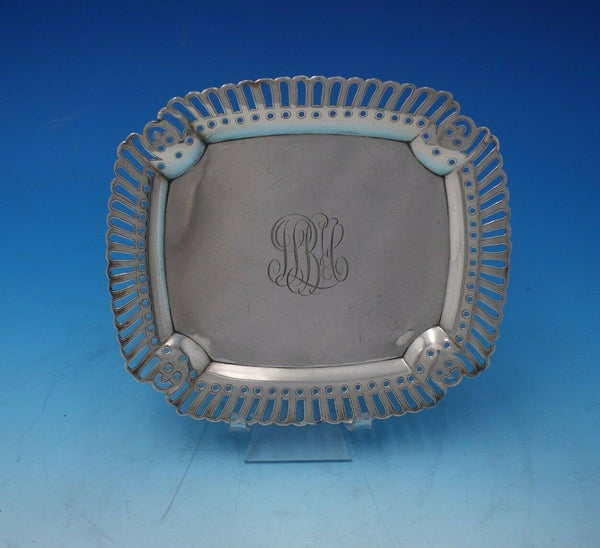 Tiffany and Co Sterling Silver Business Card Tray with Ball Feet 7" x 6" (#5089)