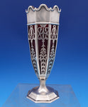 W. Lister and Sons English Estate Sterling Silver Vase with Glass #7728 (#8121)