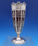 W. Lister and Sons English Estate Sterling Silver Vase with Glass #7728 (#8121)