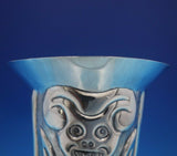 Sterling Silver Vase Handwrought with Faces 4 1/8" x 4 1/8" 4.6 ozt. (#6532)