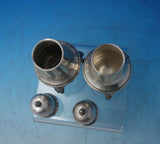 Lion by Poole Sterling Silver Salt and Pepper Shaker Set 2pc 4 1/2" (#6359)