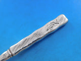 Lap Over Acid Etched by Tiffany Sterling Silver Fruit Fork HHAS Maple Leaves 7"