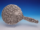 Heraldic by Whiting Sterling Silver Hand Mirror 10" x 5 1/2" (Broken) (#1244)