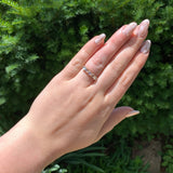 14k Yellow Gold Genuine Natural Moonstone Five-Stone Band Ring Size 6.75 #J6801
