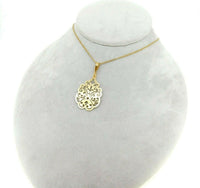 935 Sterling Vermeil Laser Cut Pendant (#J4411)