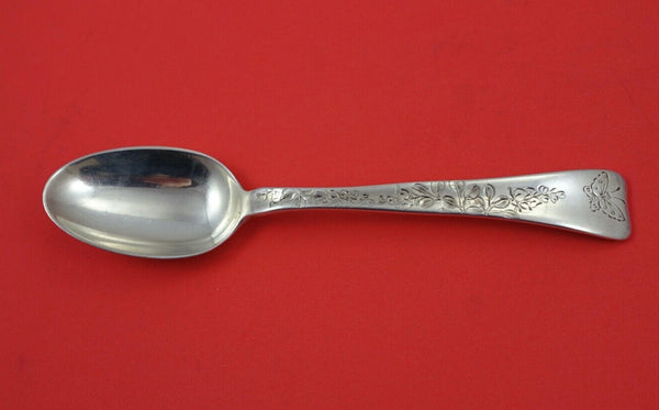Lap Over Edge Acid Etched By Tiffany Sterling Place Soup Spoon w/ butterfly 7"