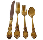 Charlemagne by Towle Sterling Silver Flatware Service 12 Set Vermeil Gold 48 Pc