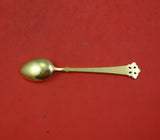 Anitra by Th. Olsens .830 Silver Demitasse Spoon Yellow Enamel Vermeil 4 1/2"