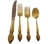 Enchanting Orchid by Westmorland Sterling Silver Flatware Service 12 Set Gold