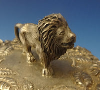 Baltimore Rose by Schofield Repousse Sterling Casserole Dish with 3D Lion #0102