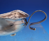 English Georgian Sterling Silver Sauce Boat Gadroon Rim Applied Handle (#7935)