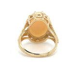 14k Yellow Gold 5.86 Carat Australian Genuine Natural Opal Ring (#J6335)