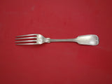 Fiddle Thread by HT Deburn & Bros Coin Silver Dinner Fork 8" Vintage Flatware