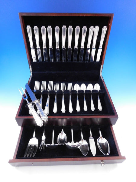 King Albert by Whiting Sterling Silver Flatware Set for 12 Service 59 pieces