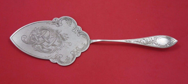 Norwegian Sterling Silver Pie Server All Sterling Bright-Cut 10 1/4"