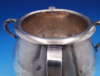Spanish Colonial Sterling Silver Bowl w/ Two Twisted and Two Plain Handles #7804