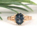 10k Yellow Gold .88ct Genuine Natural Montana Sapphire Ring Unheated (#7176)