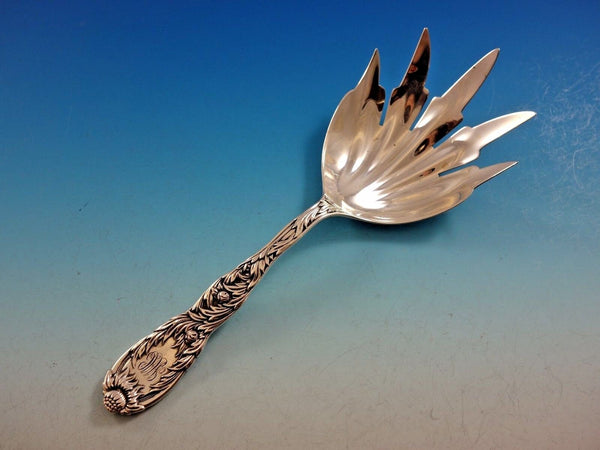 Chrysanthemum by Tiffany and Co Sterling Silver Macaroni Serving Fork 8 1/4"
