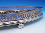 Asprey and Co English Estate Sterling Silver Gallery Tray Engraved Crest (#9015)