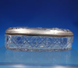 English Estate Sterling Silver and Cut Glass Dresser Box Cherubs c.1904 (#6752)