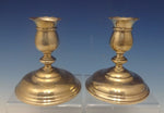 Grand Colonial by Wallace Sterling Silver Candlestick Pair 4 1/4" X 4" (#0393)