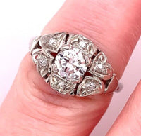 14k White Gold 1/2 Carat Genuine Natural Diamond Ring .61ct Jewelry (#2867)