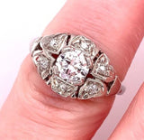 14k White Gold 1/2 Carat Genuine Natural Diamond Ring .61ct Jewelry (#2867)