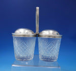 Hamilton by Tiffany and Co Sterling Silver and Cut Crystal Condiment Set (#6391)