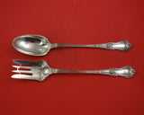 Dorothy Vernon by Whiting Sterling Silver Salad Serving Set 2pc AS Orig 11 7/8"