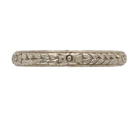 18k White Gold Wedding Band Ring Size 7 Jewelry (#J7286)