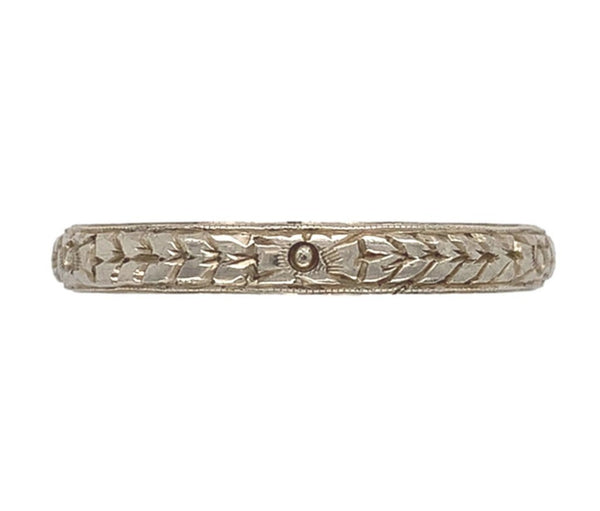 18k White Gold Wedding Band Ring Size 7 Jewelry (#J7286)