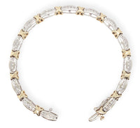10k Gold 1.40 Carat TW Genuine Natural Diamond Tennis Bracelet 7 1/8" (#J7039)