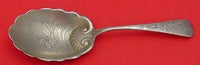 Chrysanthemum by Gorham Sterling Silver Berry Spoon Brite Cut Bowl 9 1/8"