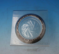 Georgian Bead by Amston Sterling Silver and Crystal Coaster 3 1/4" #144 (#5723)