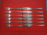 Martin Hall and Co English Victorian Sterling Silver Fish Set 12pc w/Pcd Fish BC