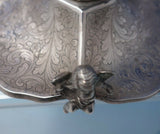 Portuguese Sterling Silver Cherub Stand w/Cherub Finial and Feet Figural (#4979)
