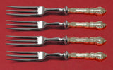 Meadow Rose by Wallace Sterling Silver Fruit Fork Set 4pc HH WS Custom Made 6"