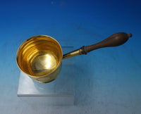 English Sterling Silver Pipkin Vermeil with Wood Handle 3" x 8" (#6300)