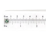 Platinum .65cttw Fine Genuine Natural Emerald and Diamond Stud Earrings #J6999