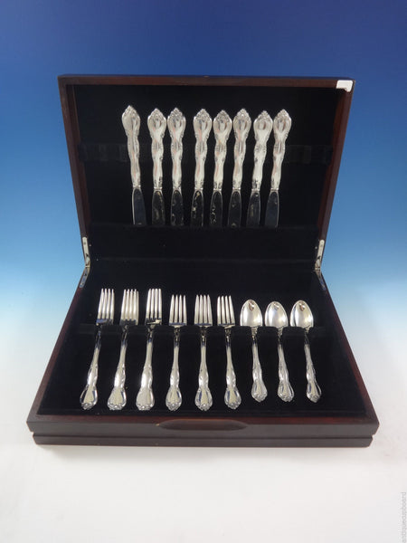 Rose Tiara by Gorham Sterling Silver Flatware Set For 8 Service 32 Pieces