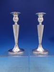 Sterling Silver Candlestick Pair 7 1/2" Vintage Unknown maker G608 (#7082)