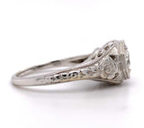14k White Gold Filigree 3/4 Carat Genuine Natural Diamond Ring (#J5421)