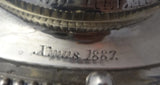 Repousse by Gorham Sterling Silver Inkwell Custom Order Dated 1887 Ornate #0091