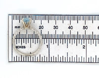 14k Gold Ring w/ Specialty Cut Genuine Natural Aquamarine Hand Engraved (#J6547)