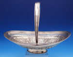 English Georgian Sterling Silver Basket Swing Handle Repoussed 1803 London #7823