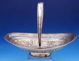 English Georgian Sterling Silver Basket Swing Handle Repoussed 1803 London #7823