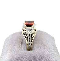 1.09ct Genuine Natural Citrine 10k Yellow Gold Filigree Ring Jewelry (#J5754)